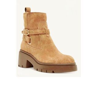 NEW Steve Madden Colletta Camel Suede Zip Up Ankle Boot Size 8.5 9.5 NWT